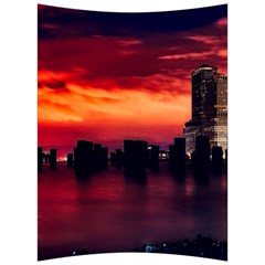 New York City Urban Skyline Harbor Bay Reflections Back Support Cushion