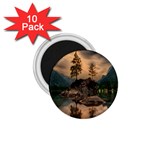 Nature Waters Lake Island Landscape Thunderstorm 1.75  Magnets (10 pack)  Front