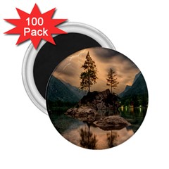 Nature Waters Lake Island Landscape Thunderstorm 2 25  Magnets (100 Pack)  by Jancukart