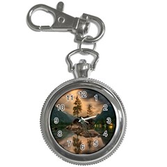 Nature Waters Lake Island Landscape Thunderstorm Key Chain Watches