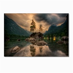 Nature Waters Lake Island Landscape Thunderstorm Postcard 4 x 6  (pkg Of 10) by Jancukart