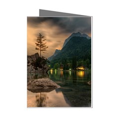 Nature Waters Lake Island Landscape Thunderstorm Mini Greeting Cards (pkg Of 8) by Jancukart