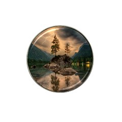 Nature Waters Lake Island Landscape Thunderstorm Hat Clip Ball Marker