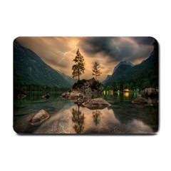 Nature Waters Lake Island Landscape Thunderstorm Small Doormat