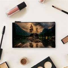 Nature Waters Lake Island Landscape Thunderstorm Cosmetic Bag (small)