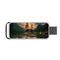 Nature Waters Lake Island Landscape Thunderstorm Portable Usb Flash (two Sides)