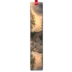 Nature Waters Lake Island Landscape Thunderstorm Large Book Marks by Jancukart