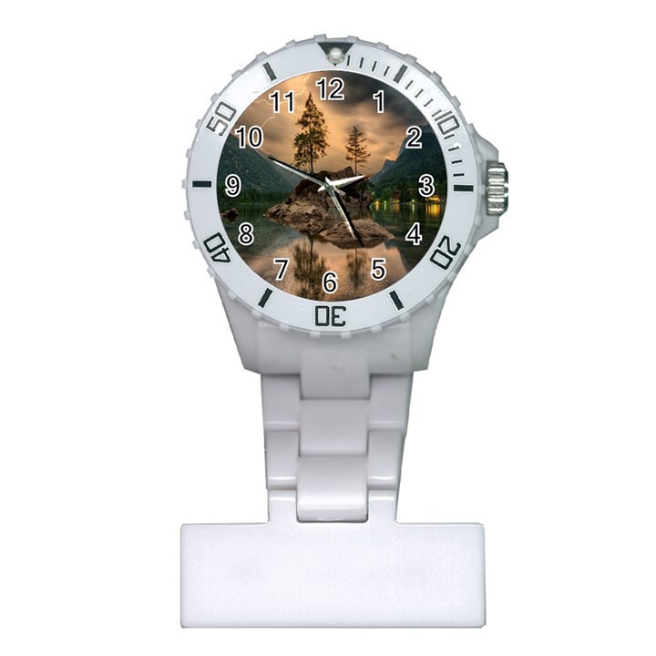 Nature Waters Lake Island Landscape Thunderstorm Plastic Nurses Watch