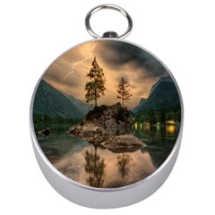 Nature Waters Lake Island Landscape Thunderstorm Silver Compasses