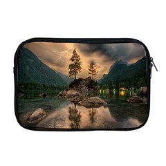 Nature Waters Lake Island Landscape Thunderstorm Apple Macbook Pro 17  Zipper Case by Jancukart