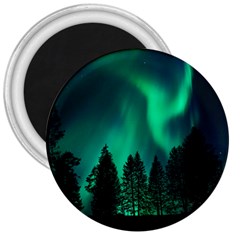 Aurora Northern Lights Phenomenon Atmosphere Sky 3  Magnets by Jancukart