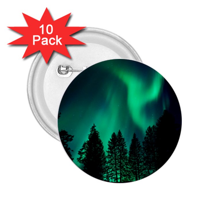 Aurora Northern Lights Phenomenon Atmosphere Sky 2.25  Buttons (10 pack) 