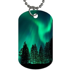 Aurora Northern Lights Phenomenon Atmosphere Sky Dog Tag (one Side)