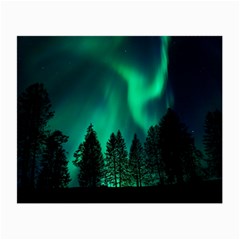 Aurora Northern Lights Phenomenon Atmosphere Sky Small Glasses Cloth by Jancukart