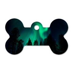 Aurora Northern Lights Phenomenon Atmosphere Sky Dog Tag Bone (one Side) by Jancukart