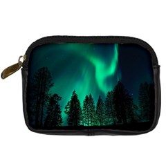 Aurora Northern Lights Phenomenon Atmosphere Sky Digital Camera Leather Case