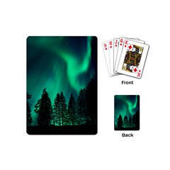 Aurora Northern Lights Phenomenon Atmosphere Sky Playing Cards Single Design (mini) by Jancukart