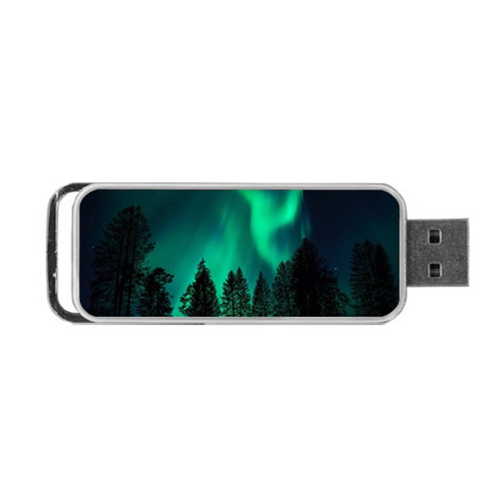 Aurora Northern Lights Phenomenon Atmosphere Sky Portable USB Flash (One Side)