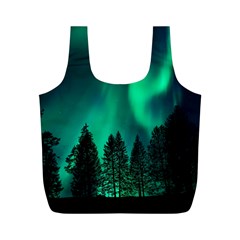 Aurora Northern Lights Phenomenon Atmosphere Sky Full Print Recycle Bag (m) by Jancukart