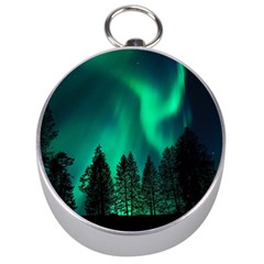 Aurora Northern Lights Phenomenon Atmosphere Sky Silver Compasses by Jancukart