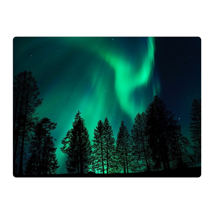 Aurora Northern Lights Phenomenon Atmosphere Sky Premium Plush Fleece Blanket (Mini)