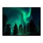 Aurora Northern Lights Phenomenon Atmosphere Sky Premium Plush Fleece Blanket (Mini) 35 x27  Blanket Back