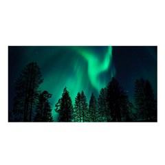 Aurora Northern Lights Phenomenon Atmosphere Sky Satin Shawl 45  X 80 