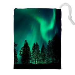 Aurora Northern Lights Phenomenon Atmosphere Sky Drawstring Pouch (5xl) by Jancukart