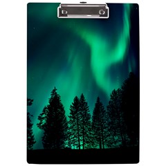 Aurora Northern Lights Phenomenon Atmosphere Sky A4 Acrylic Clipboard by Jancukart