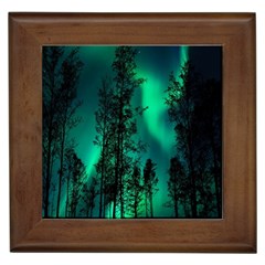 Aurora Northern Lights Celestial Magical Astronomy Framed Tile