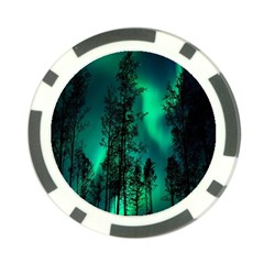 Aurora Northern Lights Celestial Magical Astronomy Poker Chip Card Guard (10 Pack)