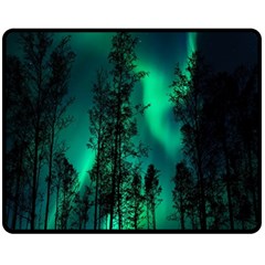 Aurora Northern Lights Celestial Magical Astronomy One Side Fleece Blanket (medium) by Jancukart