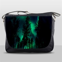 Aurora Northern Lights Celestial Magical Astronomy Messenger Bag by Jancukart