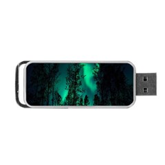 Aurora Northern Lights Celestial Magical Astronomy Portable Usb Flash (one Side)