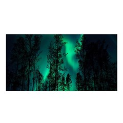 Aurora Northern Lights Celestial Magical Astronomy Satin Shawl 45  X 80 