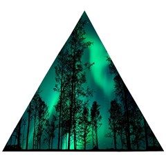 Aurora Northern Lights Celestial Magical Astronomy Wooden Puzzle Triangle by Jancukart