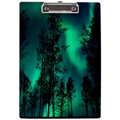 Aurora Northern Lights Celestial Magical Astronomy A4 Acrylic Clipboard by Jancukart