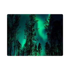 Aurora Northern Lights Celestial Magical Astronomy One Side Premium Plush Fleece Blanket (mini)