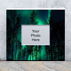 Aurora Northern Lights Celestial Magical Astronomy White Wall Photo Frame 5  X 7  by Jancukart