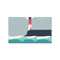 Lighthouse Ocean Nautical Sea Minimal Minimalist Sticker Rectangular (100 Pack) by Pakemis