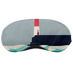 Lighthouse Ocean Nautical Sea Minimal Minimalist Sleeping Mask by Pakemis