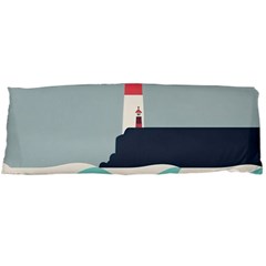 Lighthouse Ocean Nautical Sea Minimal Minimalist Body Pillow Case (dakimakura) by Pakemis