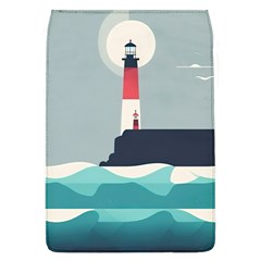 Lighthouse Ocean Nautical Sea Minimal Minimalist Removable Flap Cover (l) by Pakemis