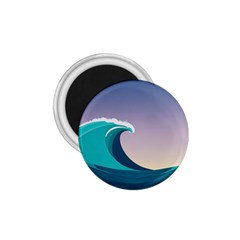 Tsunami Tidal Wave Wave Minimalist Ocean Sea 4 1 75  Magnets by Pakemis