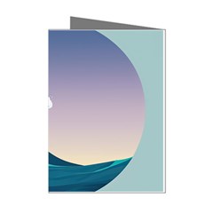 Tsunami Tidal Wave Wave Minimalist Ocean Sea 4 Mini Greeting Cards (pkg Of 8) by Pakemis