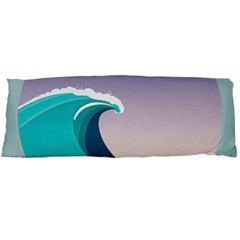 Tsunami Tidal Wave Wave Minimalist Ocean Sea 4 Body Pillow Case (dakimakura) by Pakemis