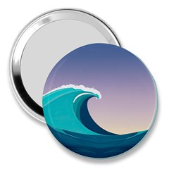 Tsunami Tidal Wave Wave Minimalist Ocean Sea 4 3  Handbag Mirrors by Pakemis