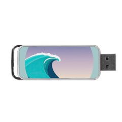 Tsunami Tidal Wave Wave Minimalist Ocean Sea 4 Portable Usb Flash (one Side) by Pakemis