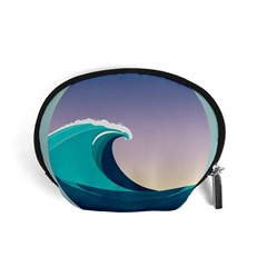 Tsunami Tidal Wave Wave Minimalist Ocean Sea 4 Accessory Pouch (small) by Pakemis