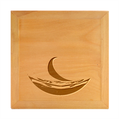 Tsunami Tidal Wave Wave Minimalist Ocean Sea 4 Wood Photo Frame Cube by Pakemis